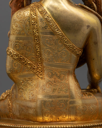 Crowned Shakyamuni Buddha Statue | Traditional Nepalese Buddhist Art