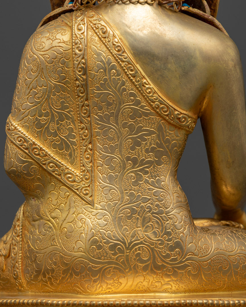 Crowned Shakyamuni Buddha Statue: Tibetan Art