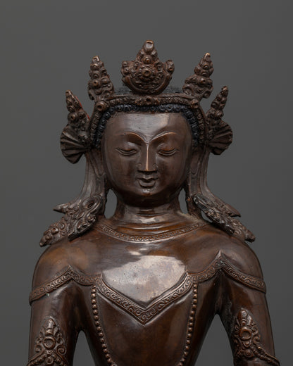Crowned Shakyamuni Buddha Statue | Meditation Statue