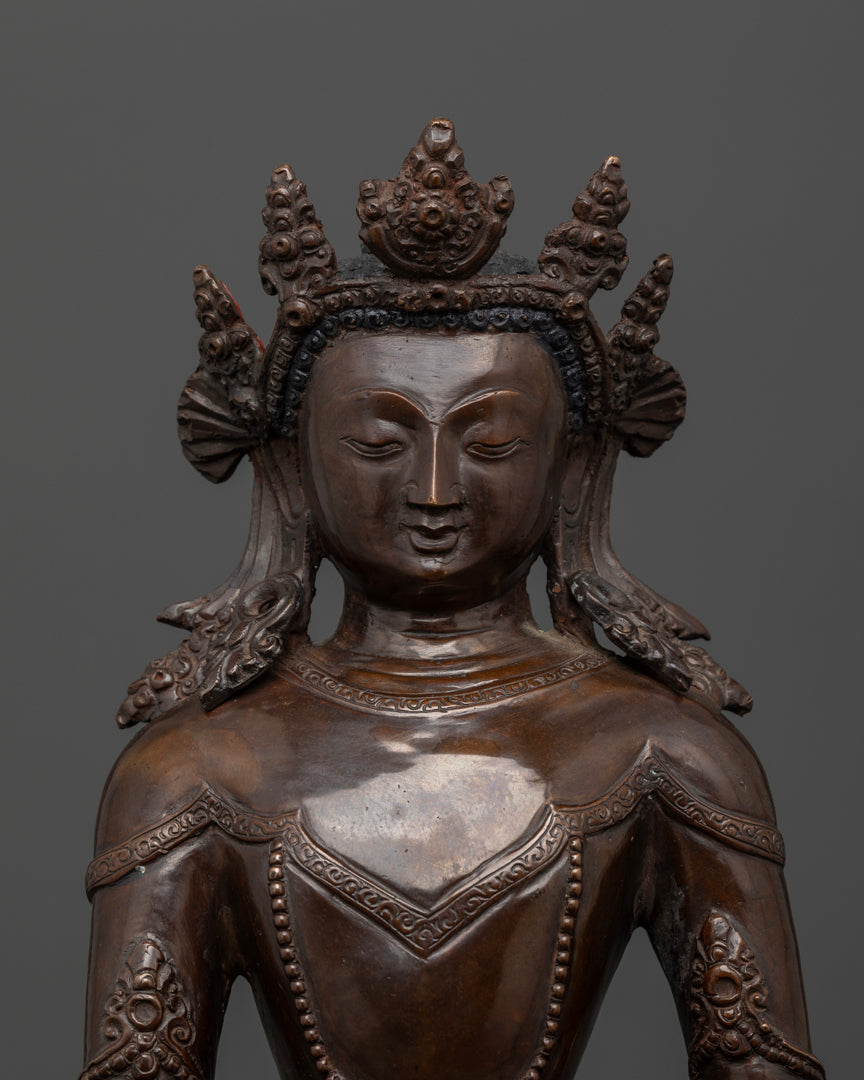 Crowned Shakyamuni Buddha Statue | Meditation Statue