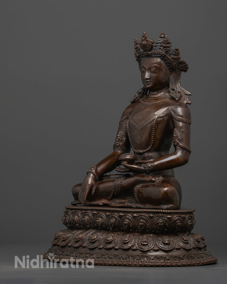 Crowned Shakyamuni Buddha Statue | Meditation Statue