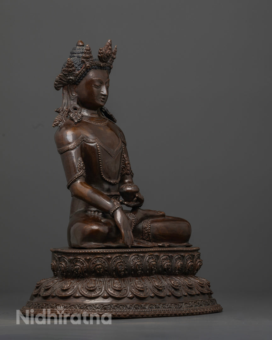 Crowned Shakyamuni Buddha Statue | Meditation Statue