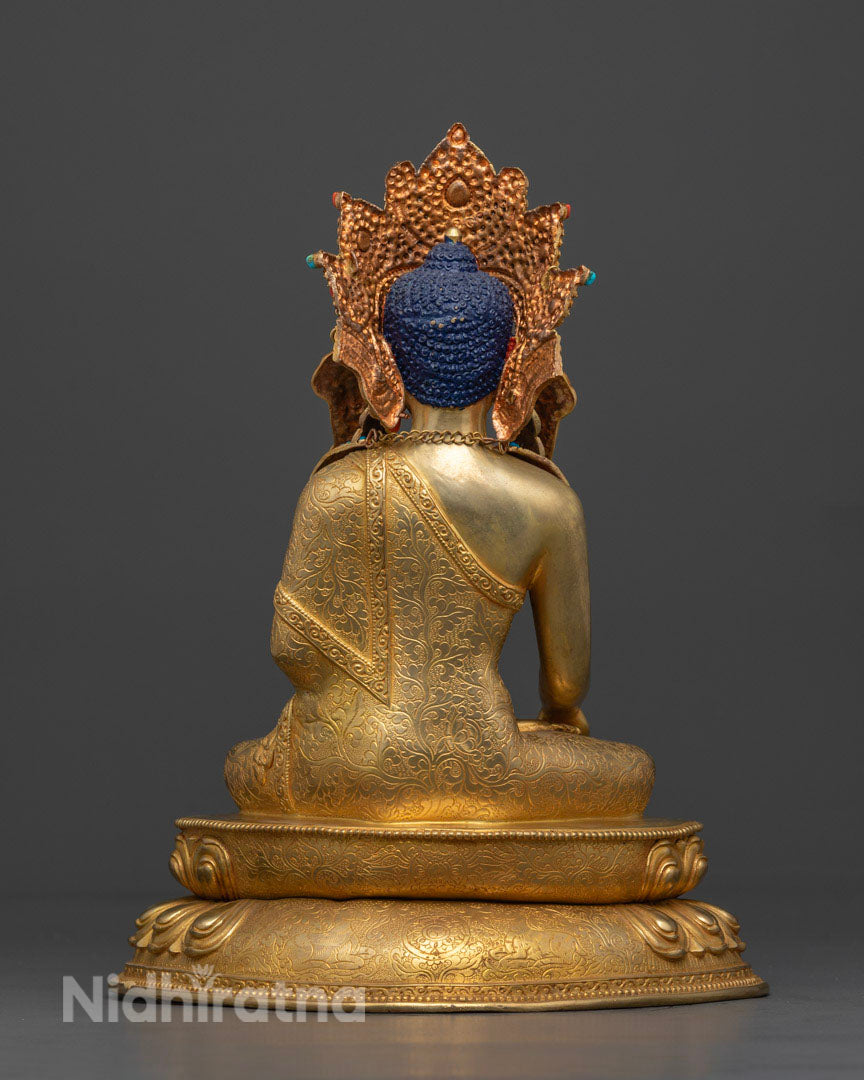 Crowned Shakyamuni Buddha Statue: Tibetan Art