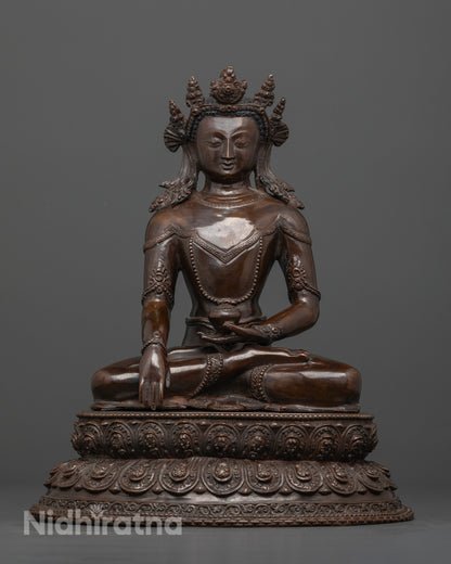 Crowned Shakyamuni Buddha Statue | Meditation Statue