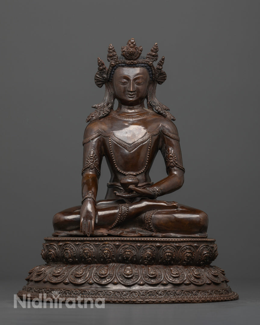 Crowned Shakyamuni Buddha Statue | Meditation Statue