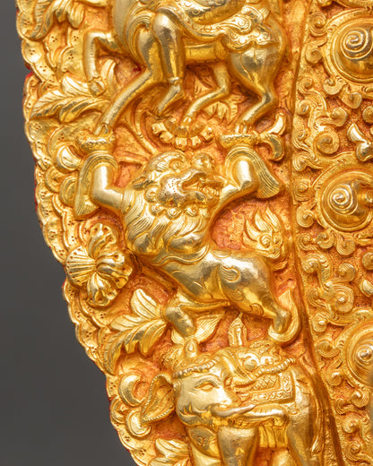 Green Tara Statue with Throne | Himalayan Meditation Sculpture