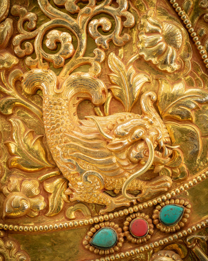 Blessed Green Tara Seated in Throne | Traditional handicraft Nepalese Statue