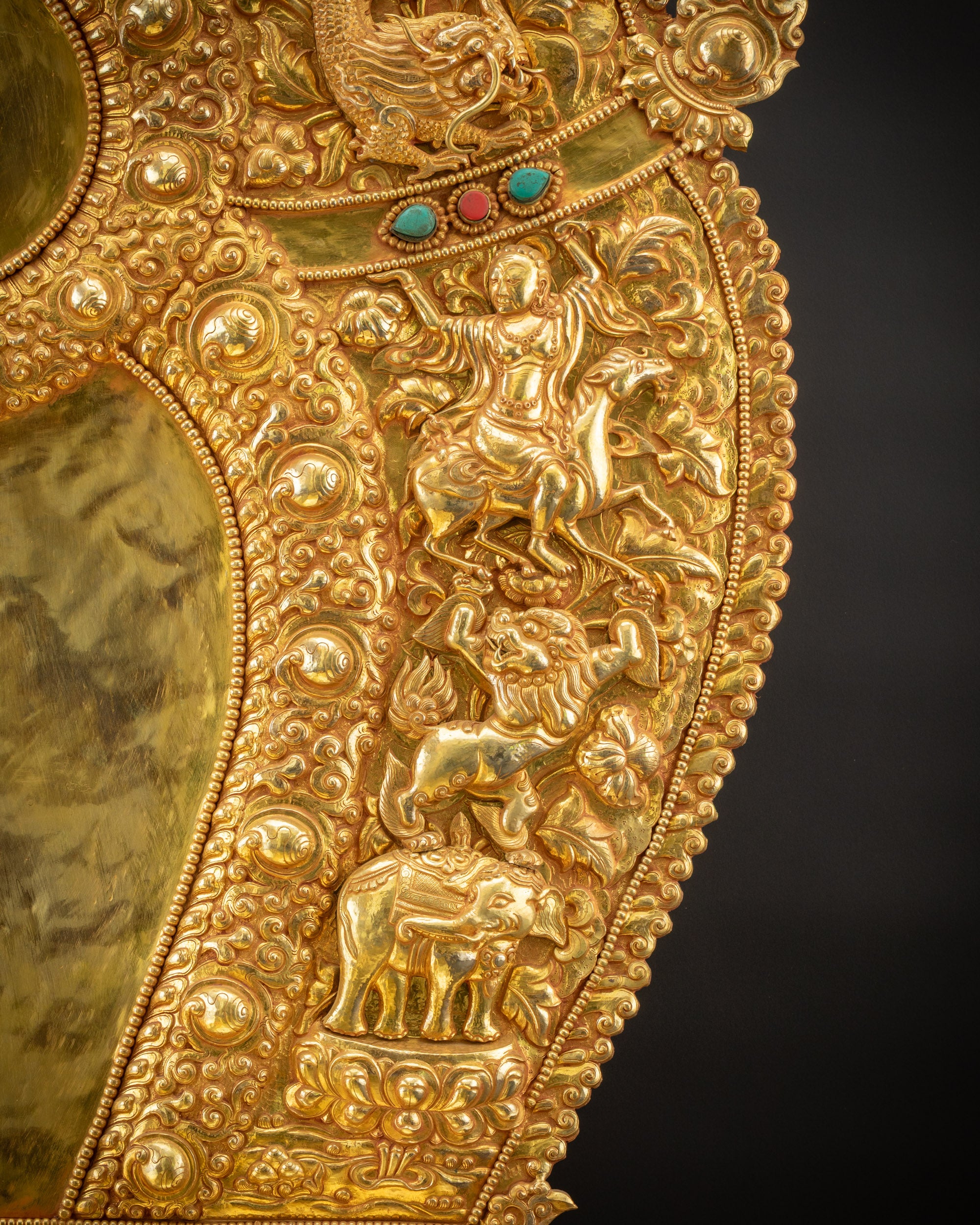 Blessed Green Tara Seated in Throne | Traditional handicraft Nepalese Statue