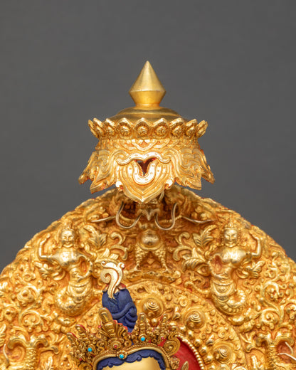 Green Tara Statue with Throne | Himalayan Meditation Sculpture