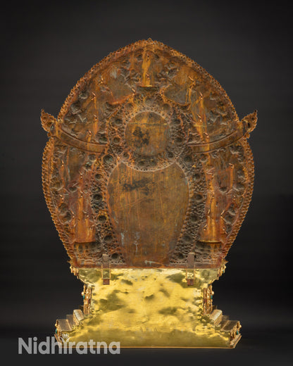 Blessed Green Tara Seated in Throne | Traditional handicraft Nepalese Statue
