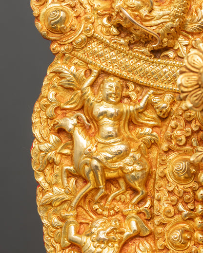 Green Tara Statue with Throne | Himalayan Meditation Sculpture