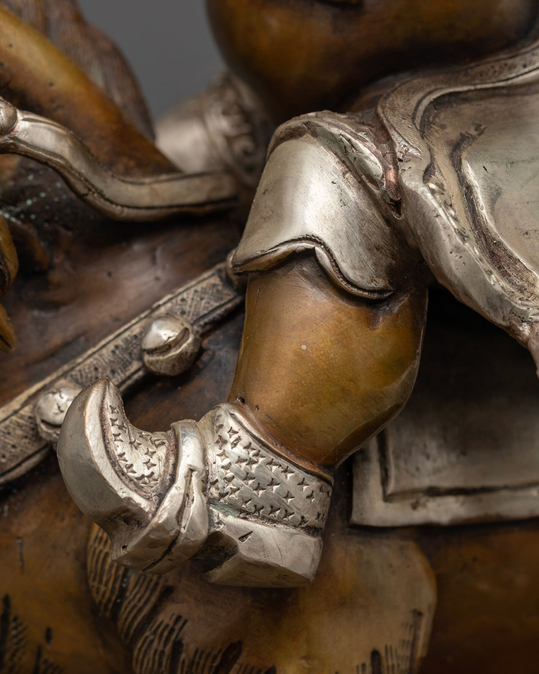 Dorje Drollo Buddhist Statue in Oxidized Copper