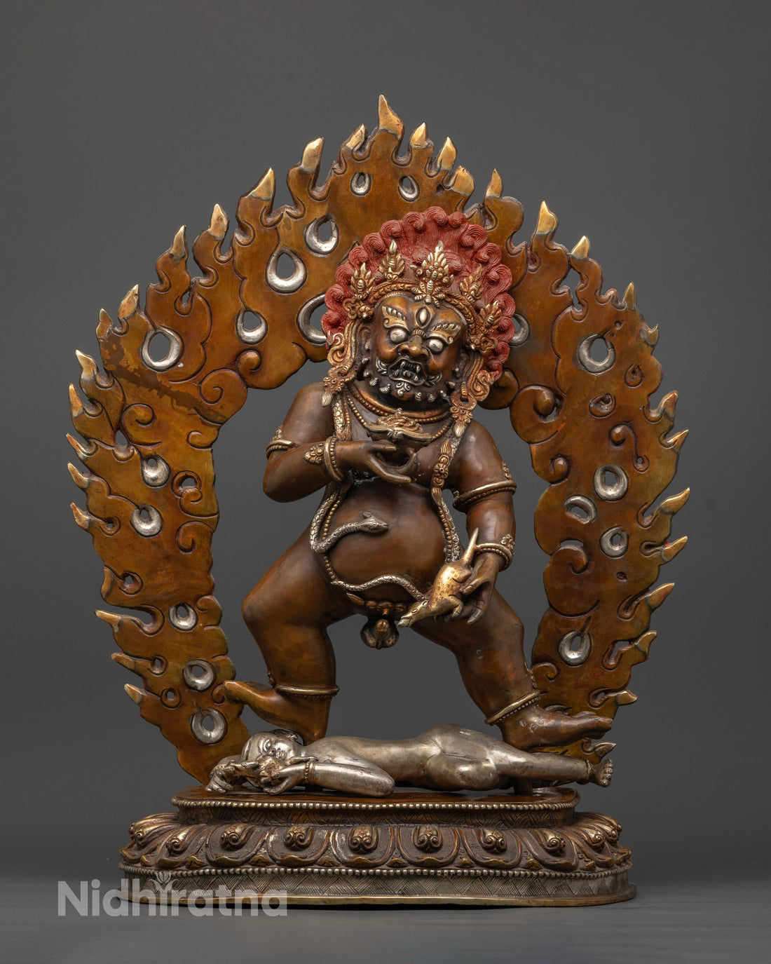 Black Dzambhala Statue: Enhance Wealth & Prosperity