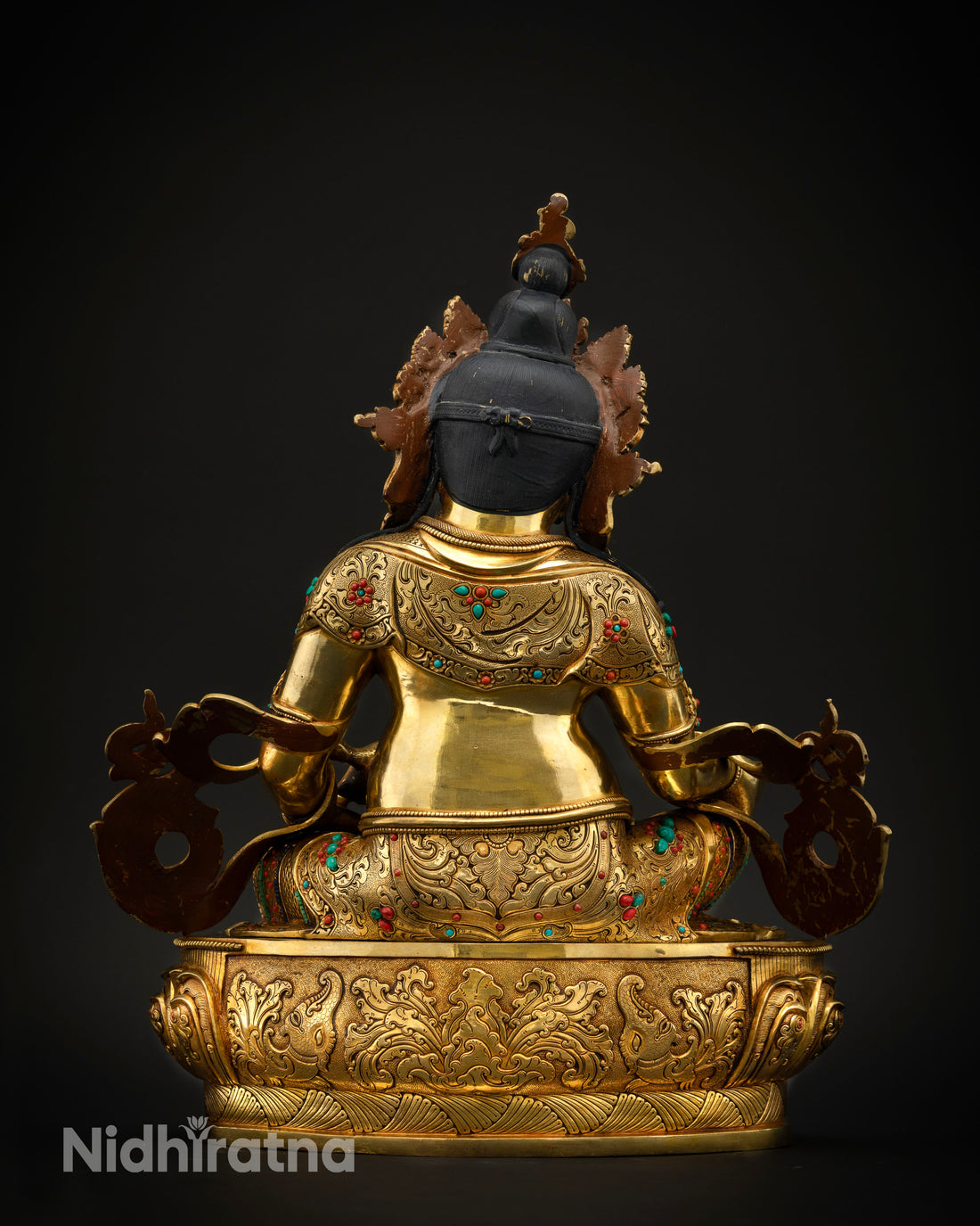 Wealth Deity Dzambhala in Gold Gilded Splendor