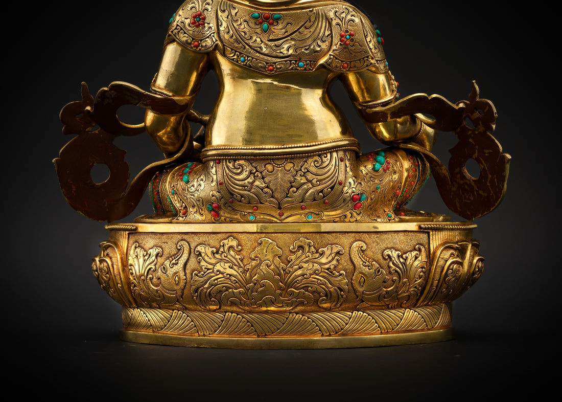 Wealth Deity Dzambhala in Gold Gilded Splendor