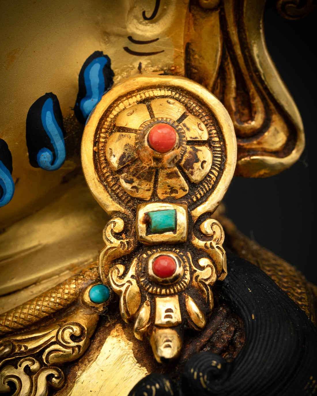 Wealth Deity Dzambhala in Gold Gilded Splendor