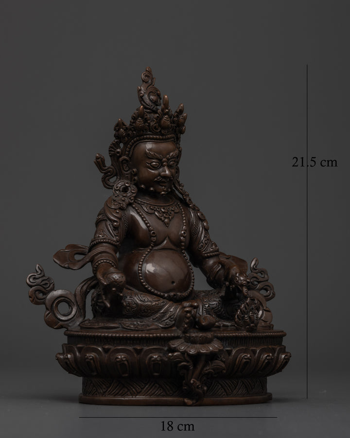 Full Oxidized Zambhala Statue: A Symbol of Wealth