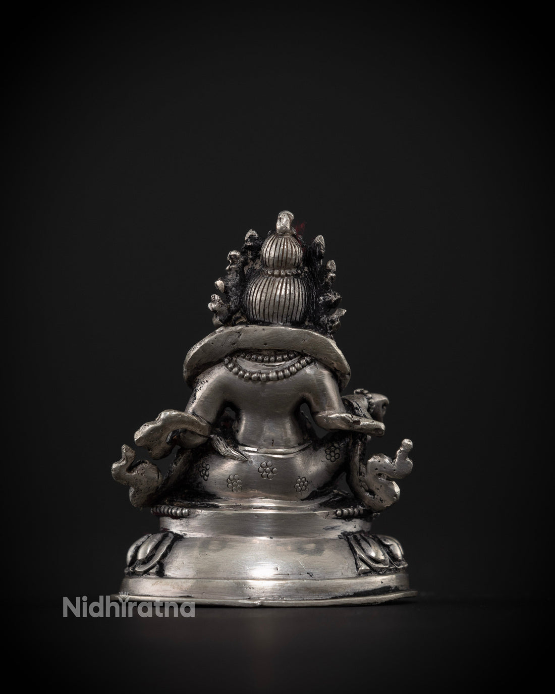 Jambhala Statue Crafted in Pure Silver