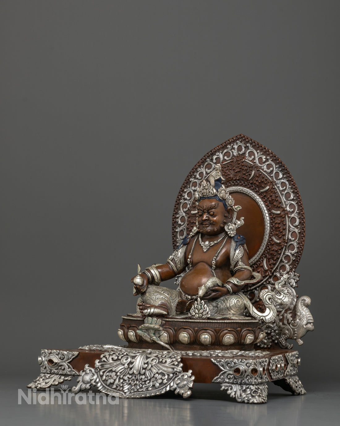 Jambhala seated in Throne: The Illuminated Guardian of Prosperity