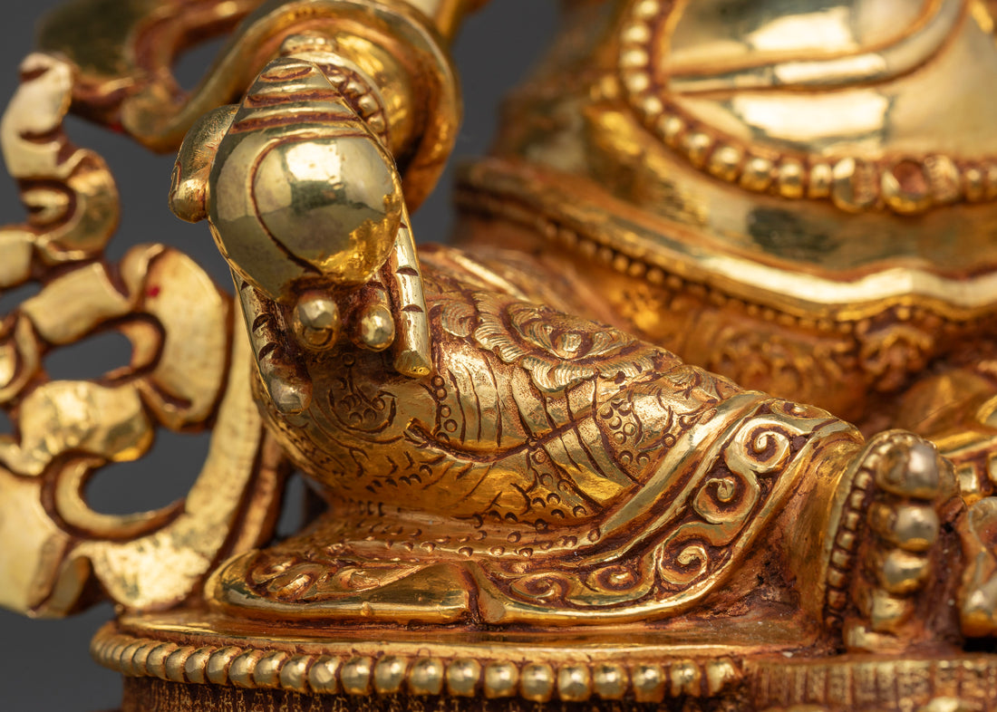 Handcrafted Wealth Deity Statue: Dzambhala (Kubera)