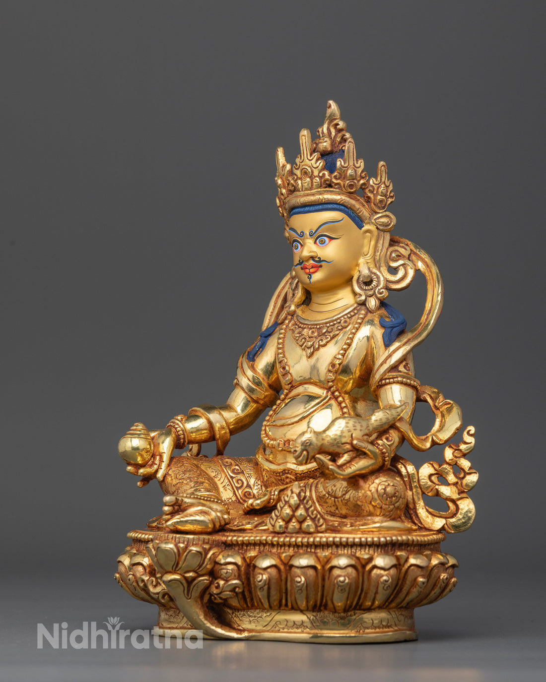 Handcrafted Wealth Deity Statue: Dzambhala (Kubera)