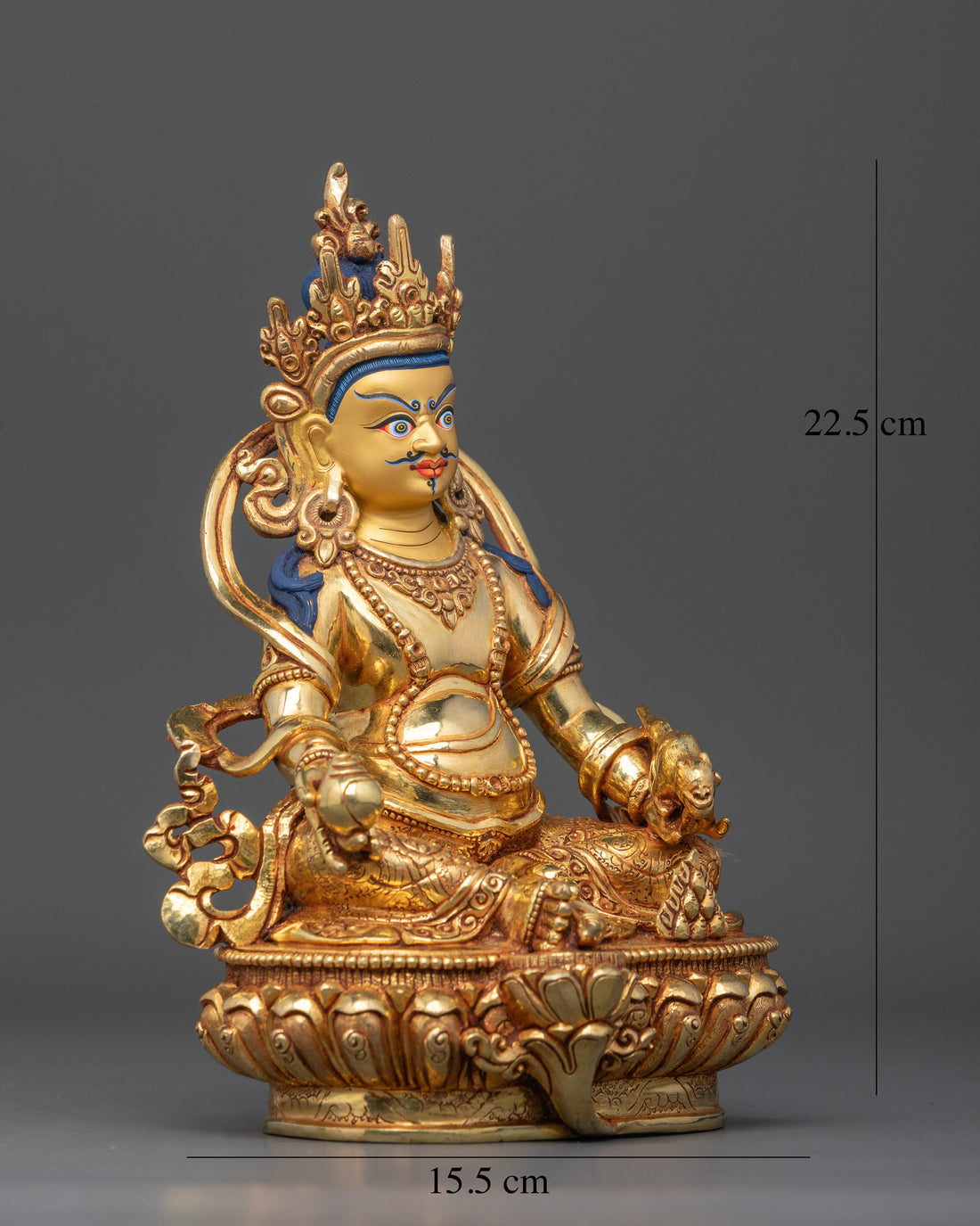 Handcrafted Wealth Deity Statue: Dzambhala (Kubera)