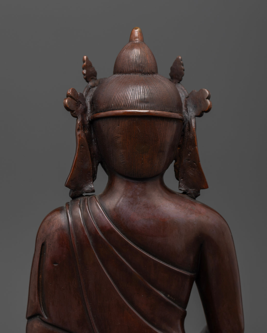 Oxidized Crowned Buddha Shakyamuni: Enhance Your Meditation Space