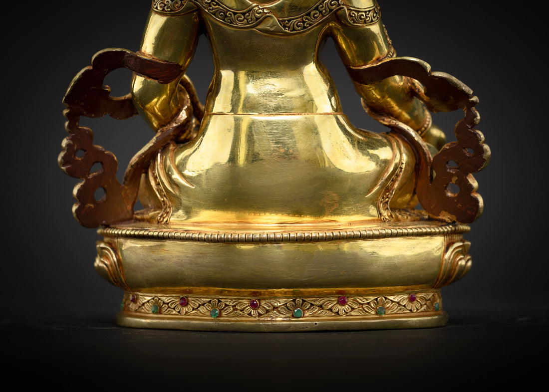 Gold Plated Masterpiece Dzambhala Statue for Feng Shui and Prosperity