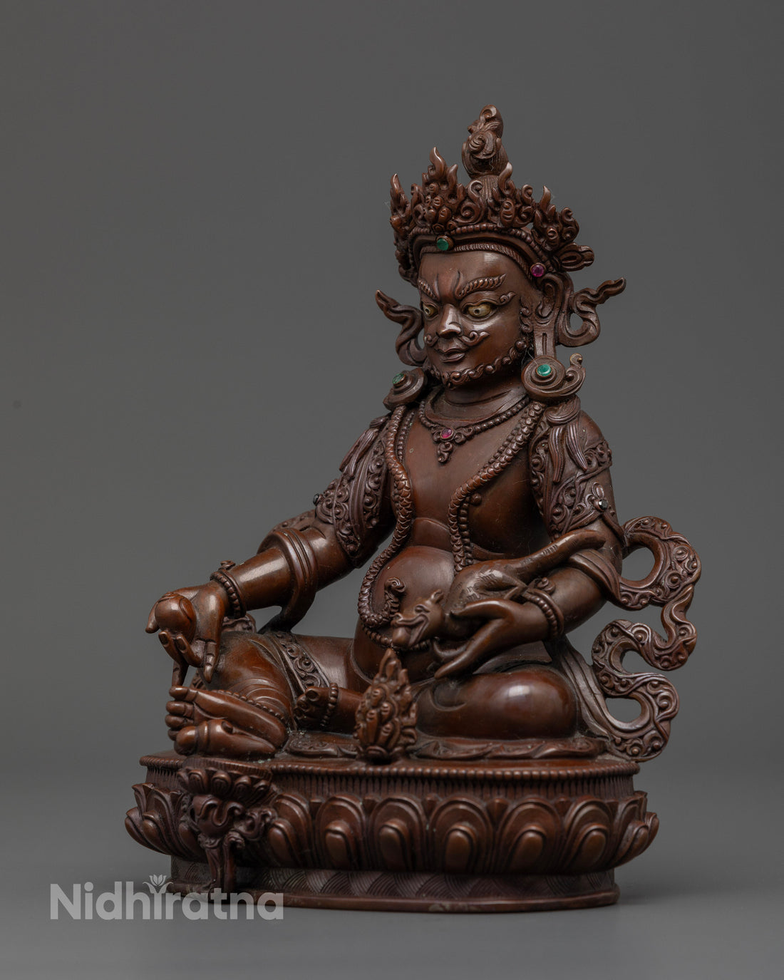 Oxidized Dzambhala Statue: Symbol of Spiritual Wealth