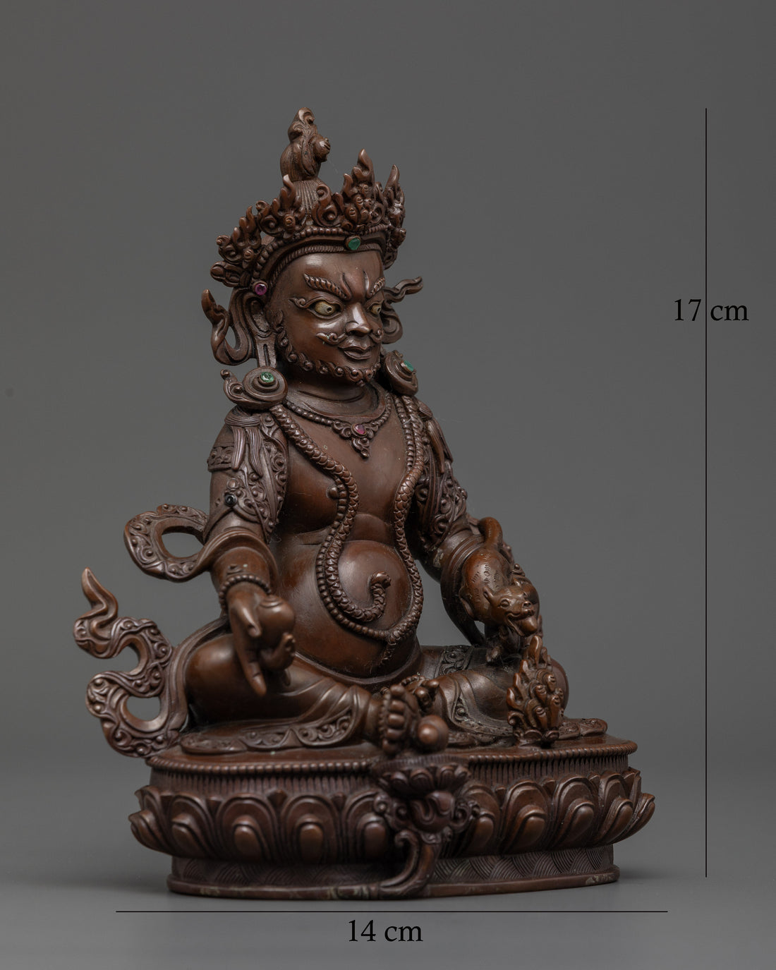 Oxidized Dzambhala Statue: Symbol of Spiritual Wealth