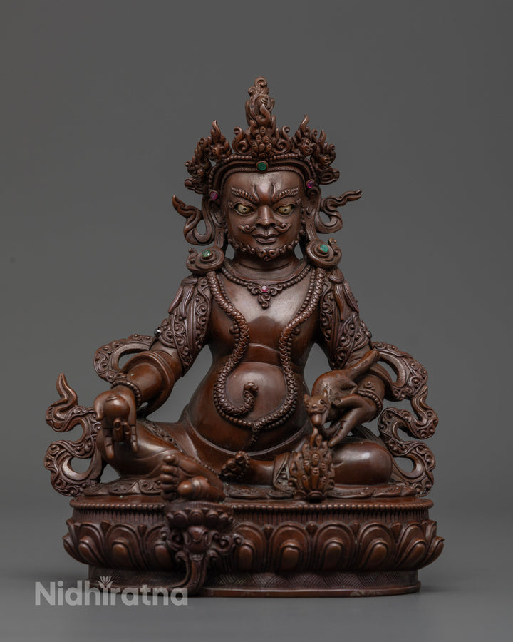 Oxidized Dzambhala Statue: Symbol of Spiritual Wealth