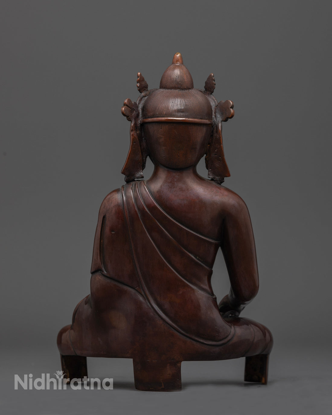 Oxidized Crowned Buddha Shakyamuni: Enhance Your Meditation Space