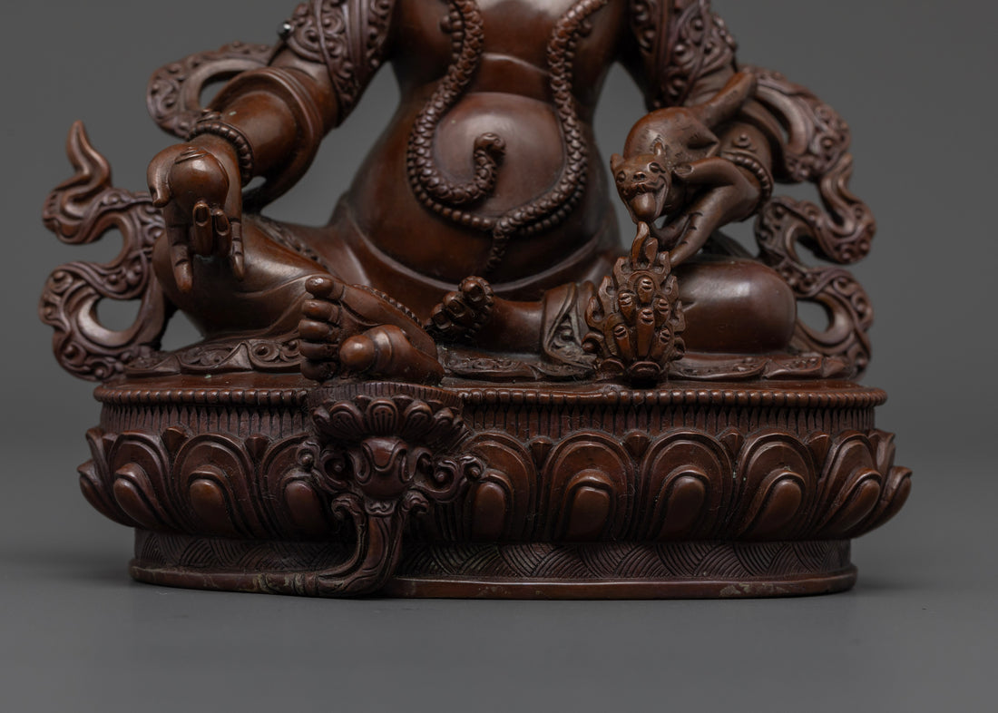 Oxidized Dzambhala Statue: Symbol of Spiritual Wealth