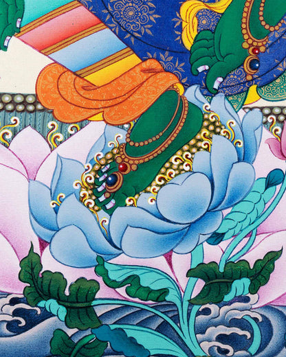 Green Tara Thangka Print