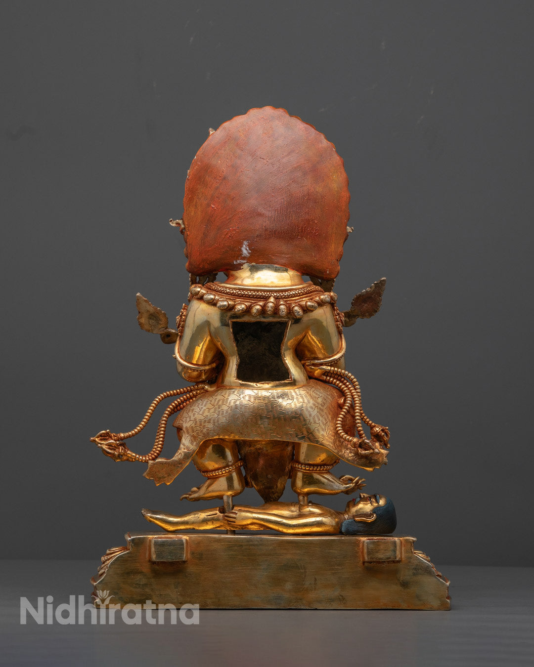 Detailed Sakya Mahakala Deity Figure | Guardian of Dharma in Vajrayana Buddhism