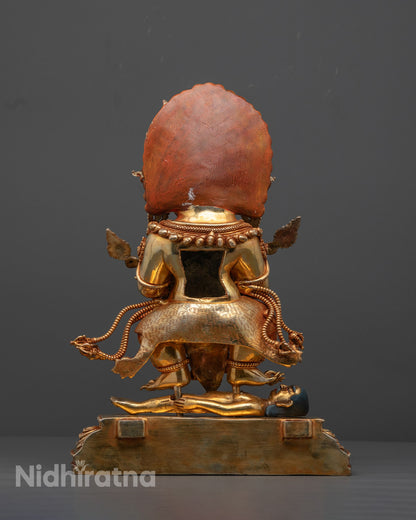 Detailed Sakya Mahakala Deity Figure | Guardian of Dharma in Vajrayana Buddhism