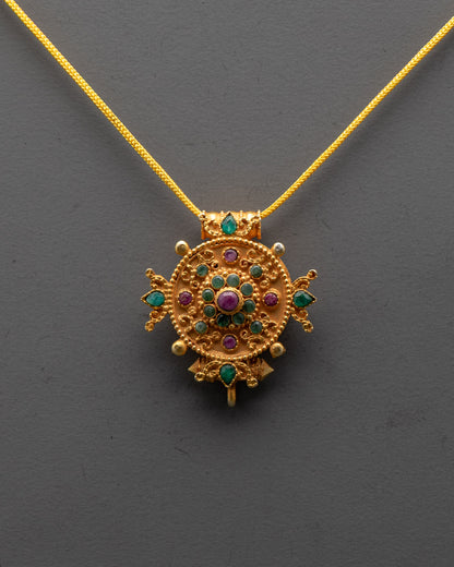 Devotional Buddhist Locket | Handcrafted Tibetan Jewelry