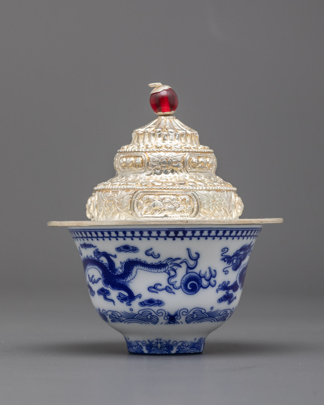 Dhakya Ritual Vessel for Daily Puja and Festival Offerings | Nepalese Sacred Art