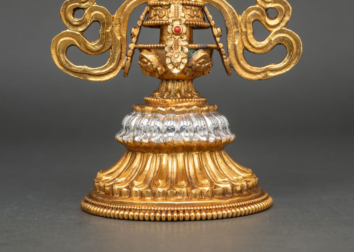 Buddhist Dharma Wheel Ornament | Sacred Temple Decor