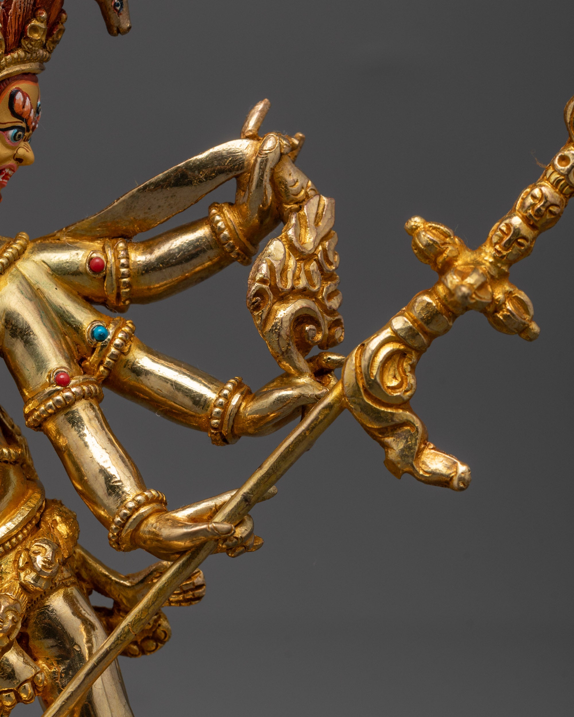 Traditional Dharmapala Statue | Hand-Carved in Nepal