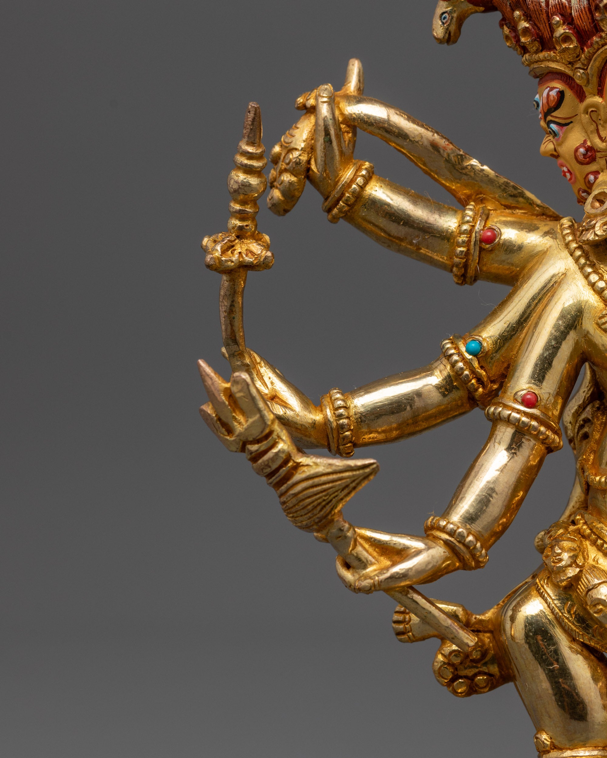 Traditional Dharmapala Statue | Hand-Carved in Nepal