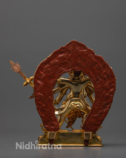 Traditional Dharmapala Statue | Hand-Carved in Nepal