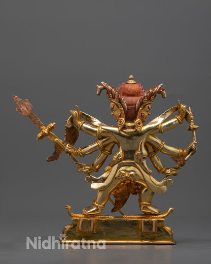 Traditional Dharmapala Statue | Hand-Carved in Nepal
