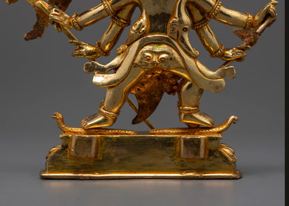 Traditional Dharmapala Statue | Hand-Carved in Nepal