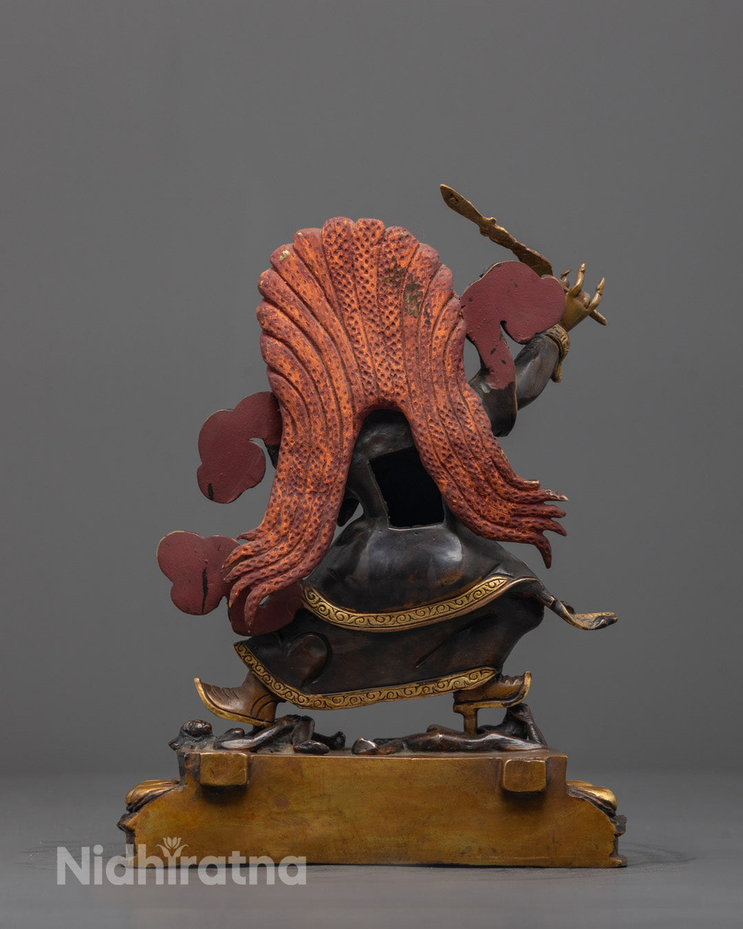 Handcrafted Mahakala Statue | Fierce Buddhist Protector in Tibetan