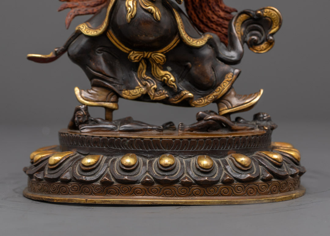 Handcrafted Mahakala Statue | Fierce Buddhist Protector in Tibetan