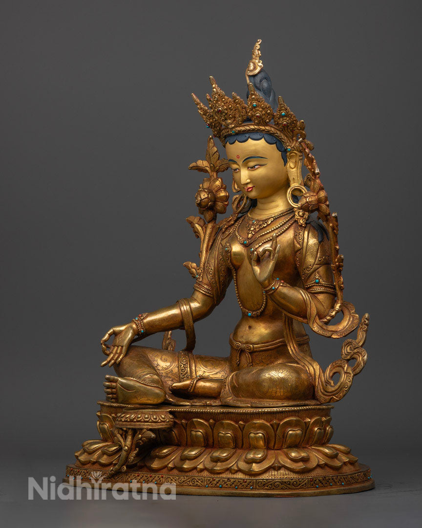 green tara statue: The Goddess of Compassion