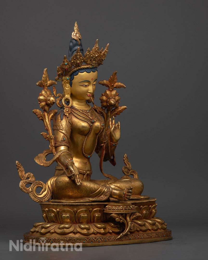 green tara statue: The Goddess of Compassion