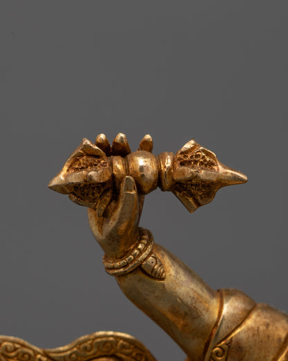 Handmade Dorje Drolo Statue in Traditional Himalayan Style