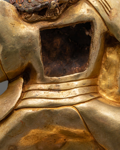 Handmade Dorje Drolo Statue in Traditional Himalayan Style